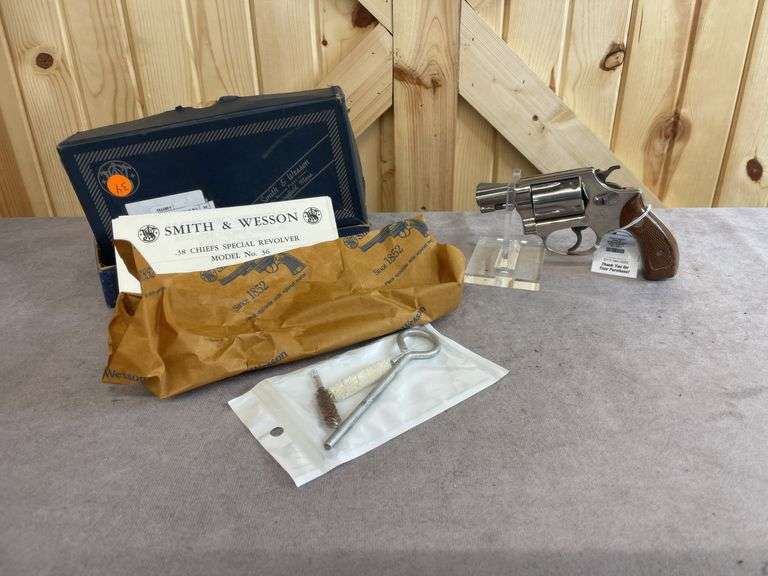 Rare Nickeled S&W Model 36 Chiefs Special .38 Special Revolver image