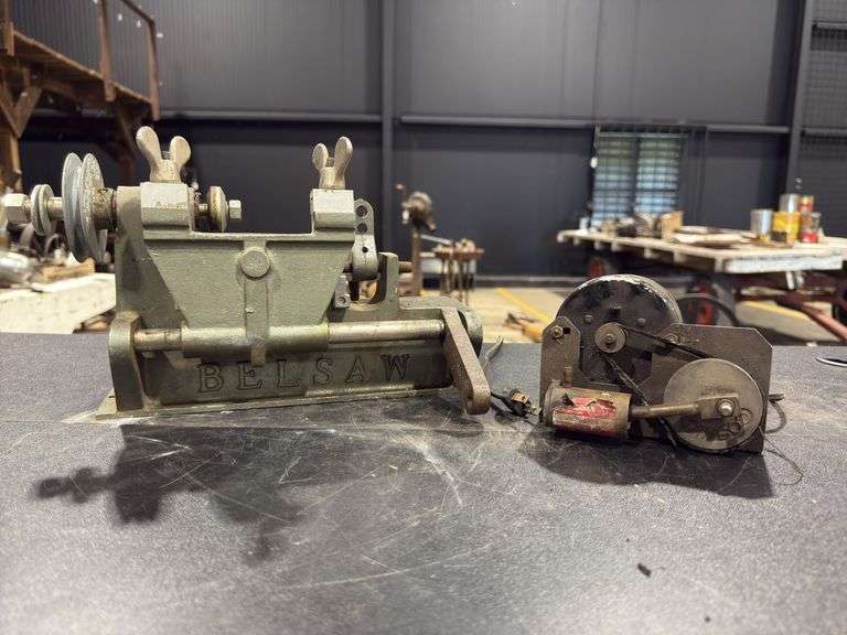 Foley Belsaw Key Maker w Small Cosmico Piston pump Motor image