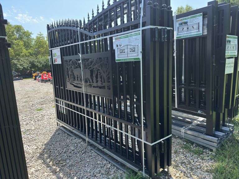 Metal Farm Driveway Gate 7 X 20 Ft 2 Pieces image