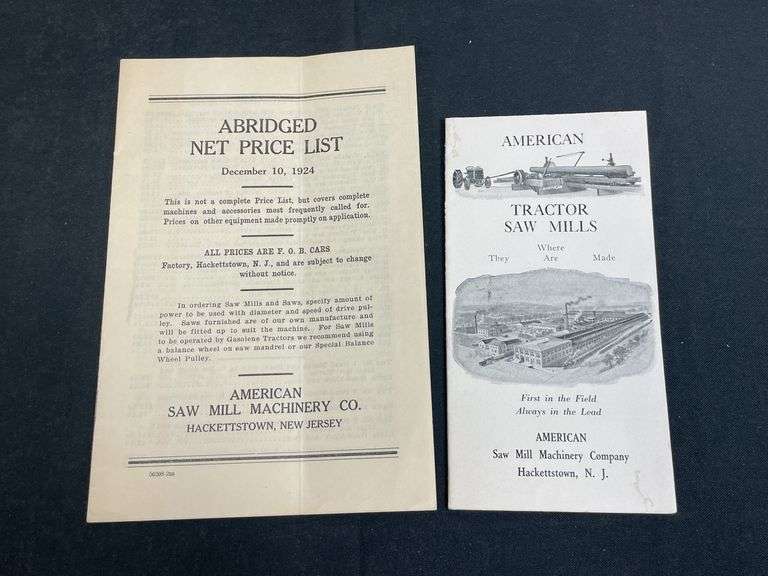 (2) American Saw Mill Machinery Co. Sales Literature image