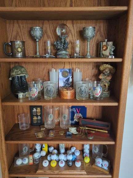 US Marines Lot - Rare Decanter/BELT buckles/Glassware/Golf Balls/ More image
