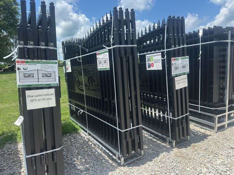 Metal Farm Driveway Gate 7 X 20 Ft 2 Pieces image
