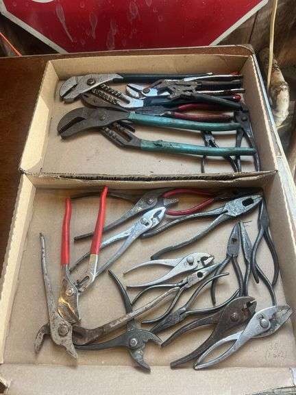 (2) Flats of Assorted Pliers