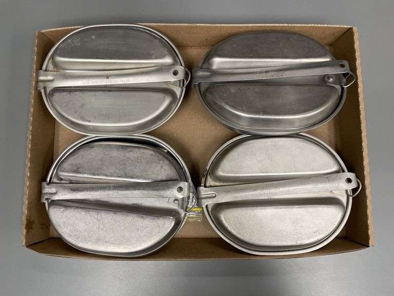 (4)-1960's US Military Mess Kit Pans