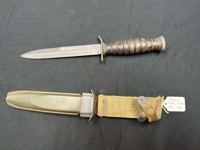 US Blade Marked Imperial M3 Trench Knife w/Variant M8 Scabbard image