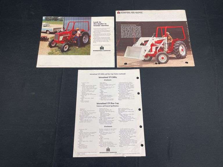 (3) IH Tractor Sales Literature
