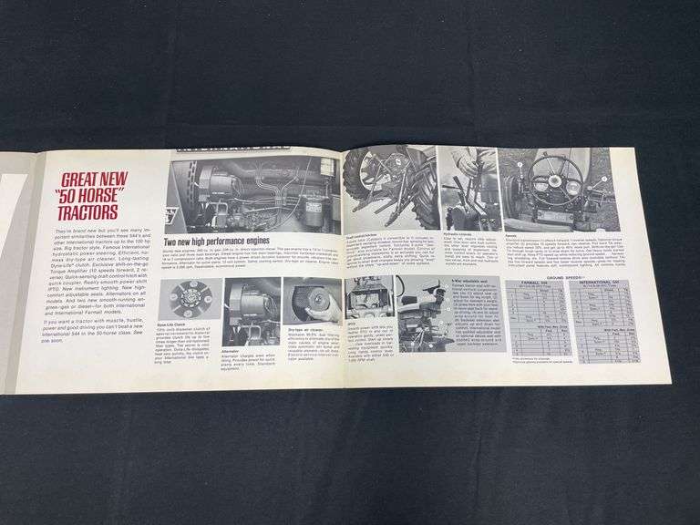 (3) IH 544 Tractor Sales Literature