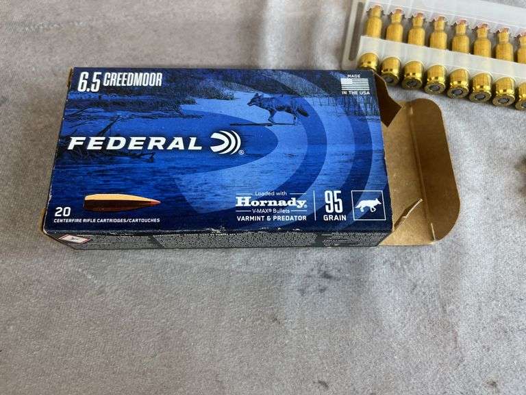 One Box Federal  95 Gr. V-Max 6.5 Creedmoor