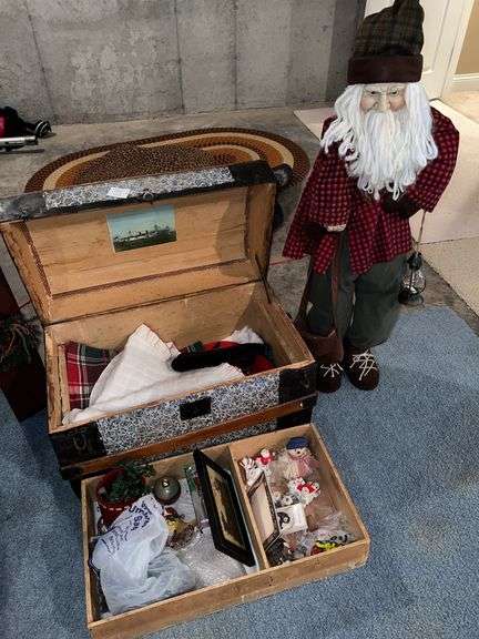 Vintage Trunk w/ Christmas Decor image
