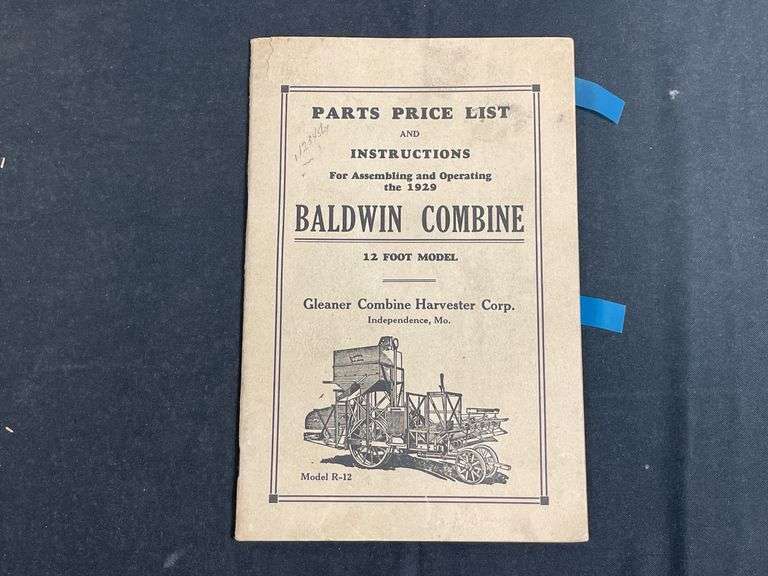 1929 Gleaner-Baldwin Combine Manual image