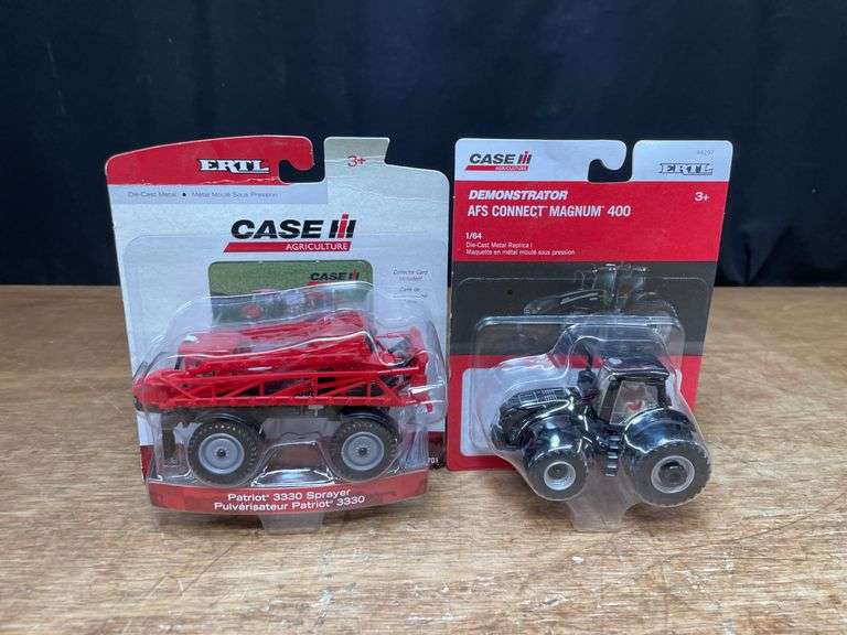 (2) 1/64 Case-IH Magnum 400 Demonstrator + Patriot 3330 Sprayer NIB Ertl image