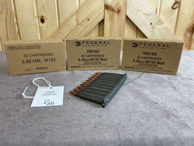 3 Boxes Federal M193 55 Gr. MCBT 5.56 Ball image