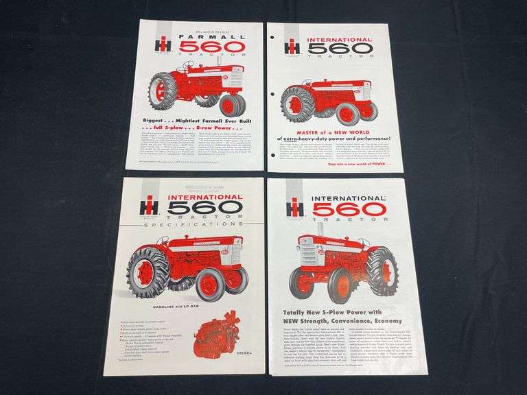 (4) IH Farmall 560 Tractor Sales Literature image