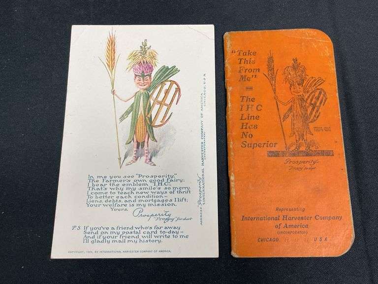 (2) 1910 IHC Notebook + Postcard image