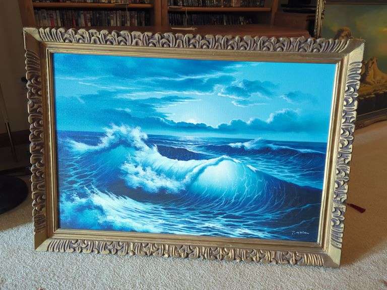 Ocean Wave Painting - 42" x 30" image