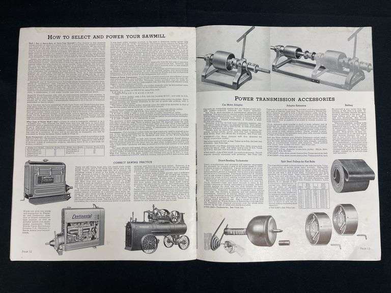 (2) Montgomery Ward Saw Mills Sales Literature + Price List