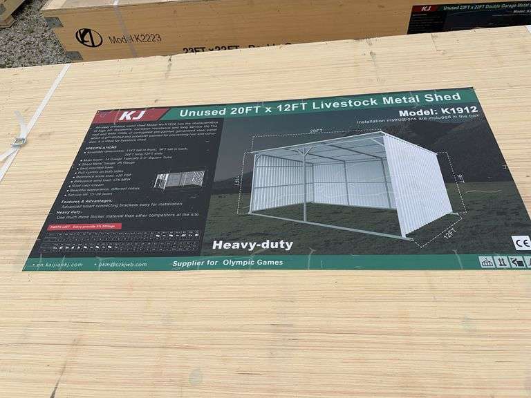 20 X 12ft Livestock Metal Shed