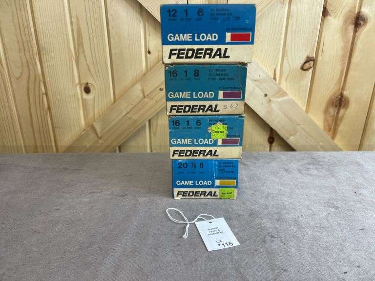4 Boxes Federal 12, 16 & 20 Gauge