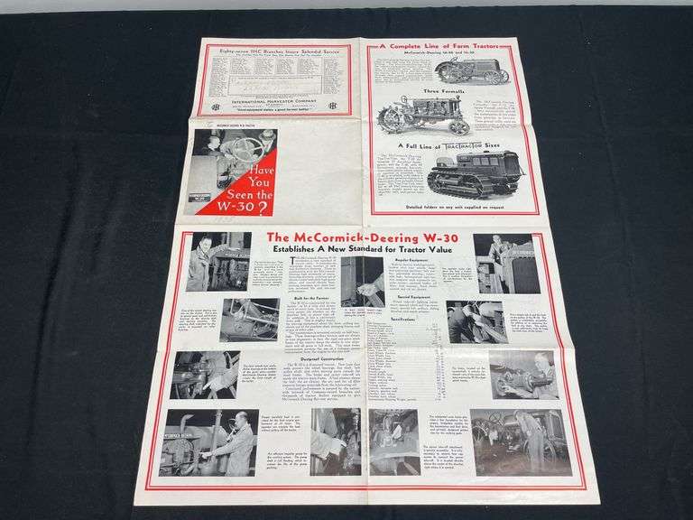 (2) McCormick-Deering W-30 Tractor Sales Literature