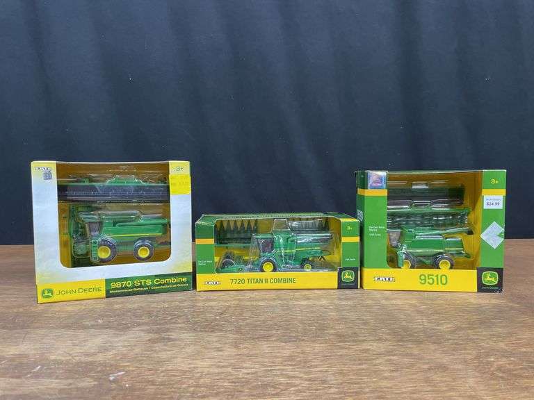 (3) 1/64 John Deere Combines NIB Ertl image