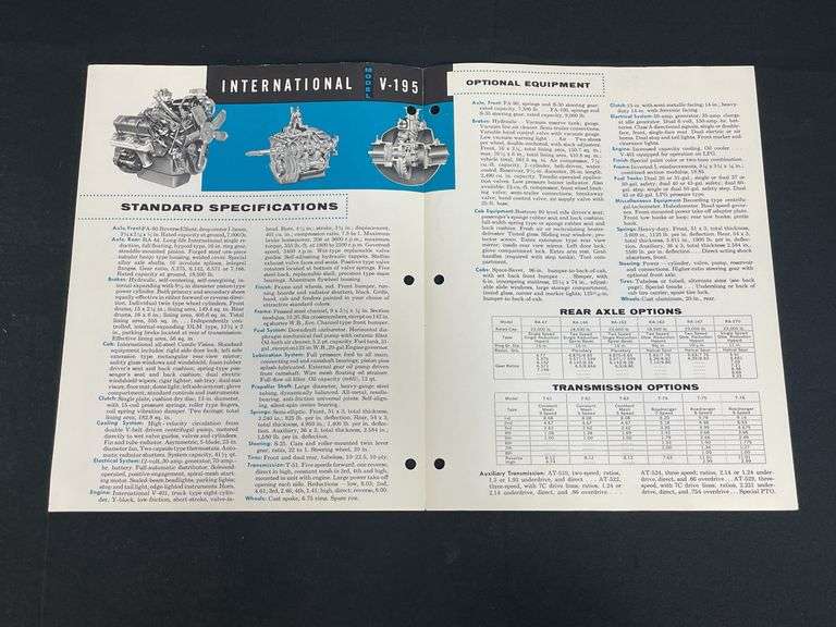 (8) International Truck Sales Literature + Training Manual