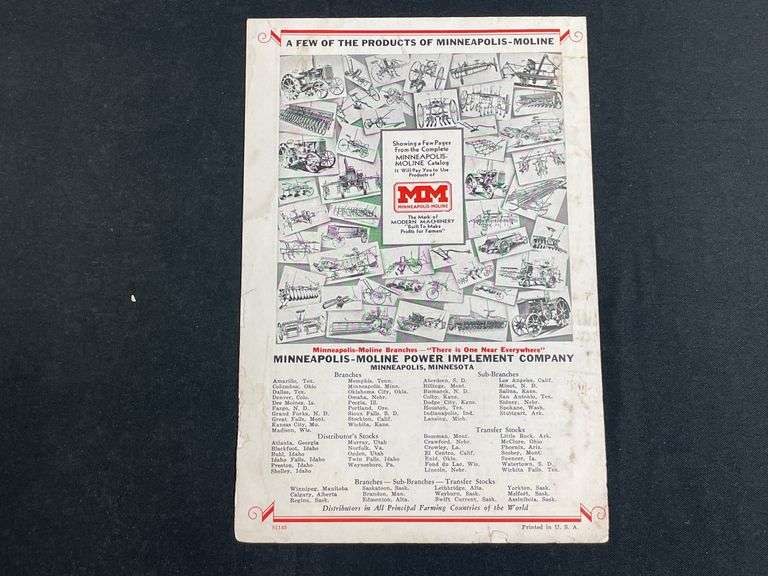 MM Tractor Plows Sales Literature