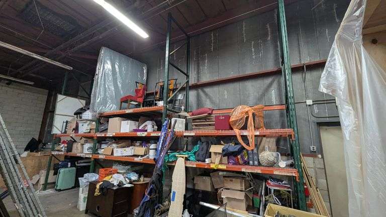 (3) 8 Ft Sections Large Heavy Duty Pallet Racking 16 ft Tall x 8 ft sections image