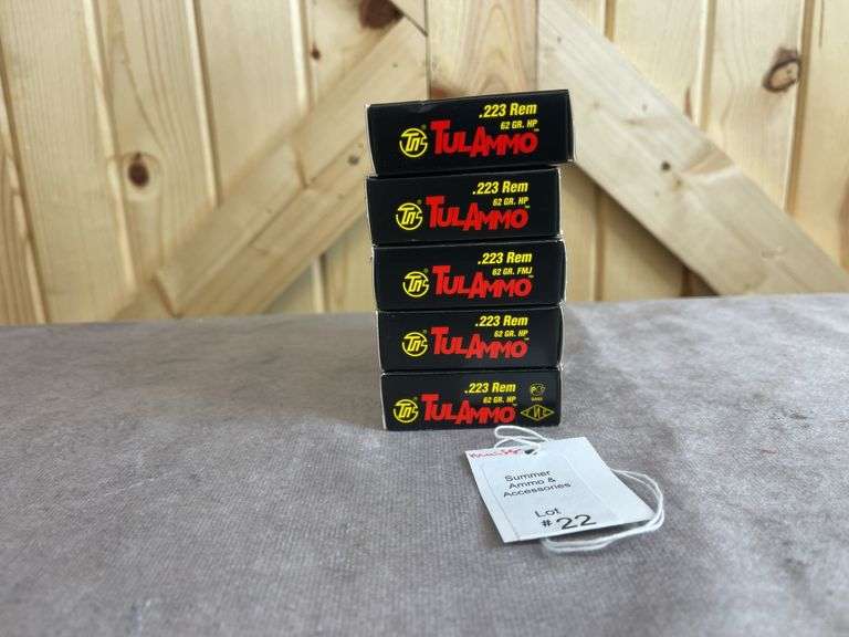 5 Boxes TulAmmo 62 Gr. HP &FMJ .223