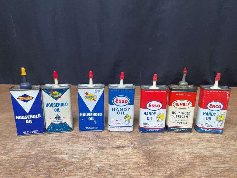 (7) Sunoco + Esso Oil Cans image