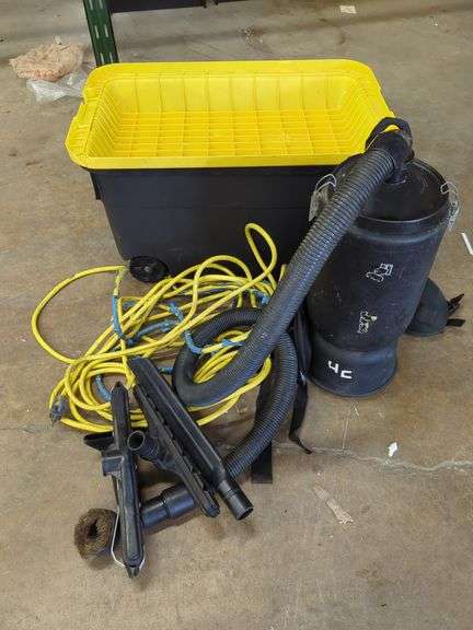 Back Pack Vac and Extension Cord Lot image