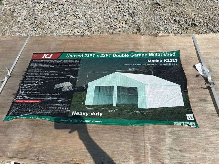 23 X 22 Double Garage Metal Shed