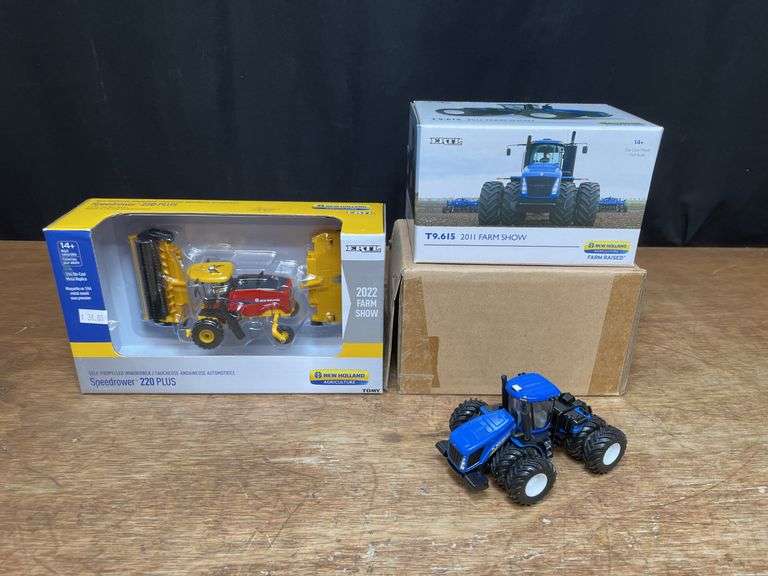 (2) 1/64 New Holland Speedrower + T9.615 Farm Show NIB Ertl image