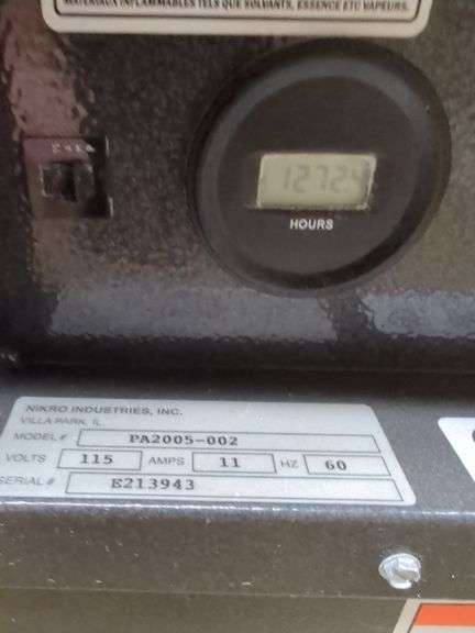 Nikro HEPA Filtered System - PA2005-002 - 1272.4  hrs