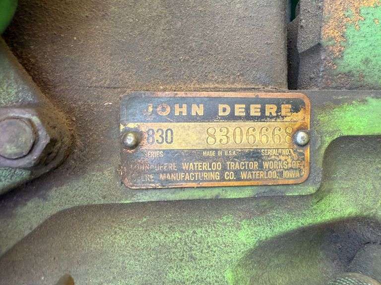 Original John Deere 830 SN:6668