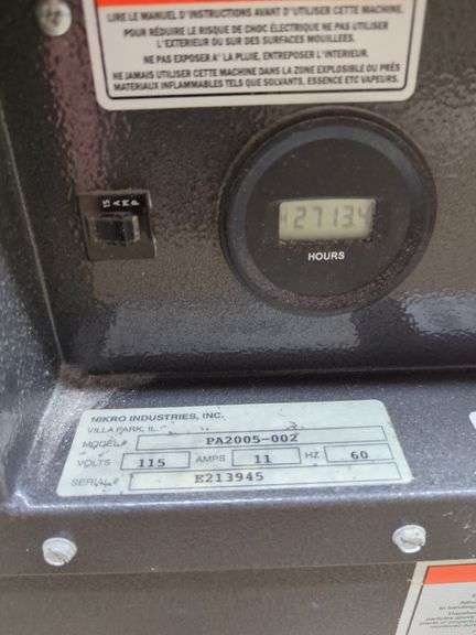 Nikro HEPA Filtered System - PA2005-002 - 2713.4 hrs