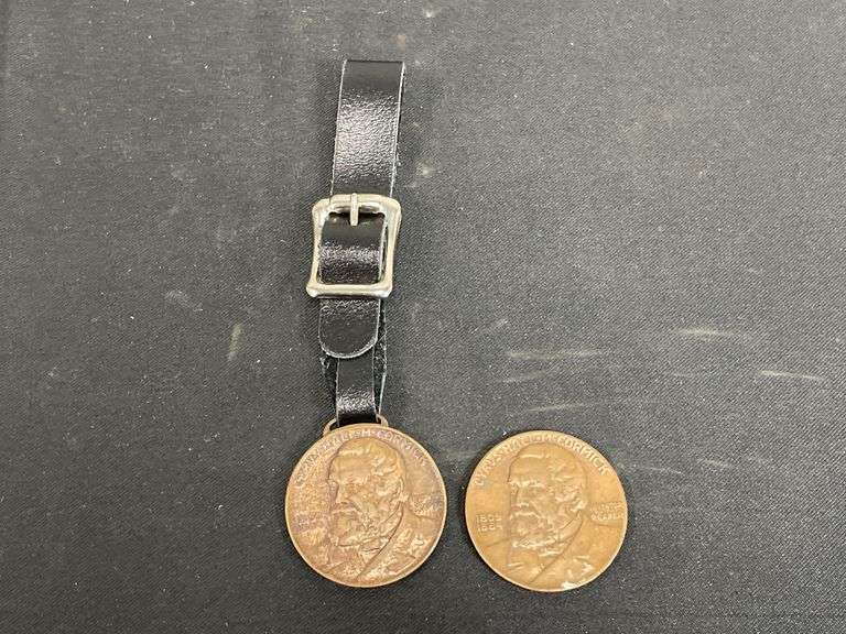 (2) 1931 Centennial of the Reaper Coin + Watch Fob