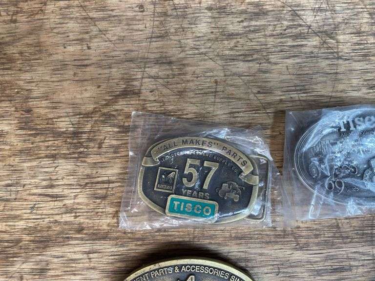 (6) TISCO Belt Buckles