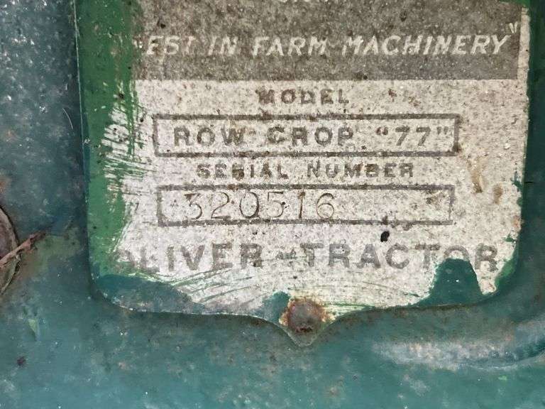 Oliver 77 Row Crop Gas