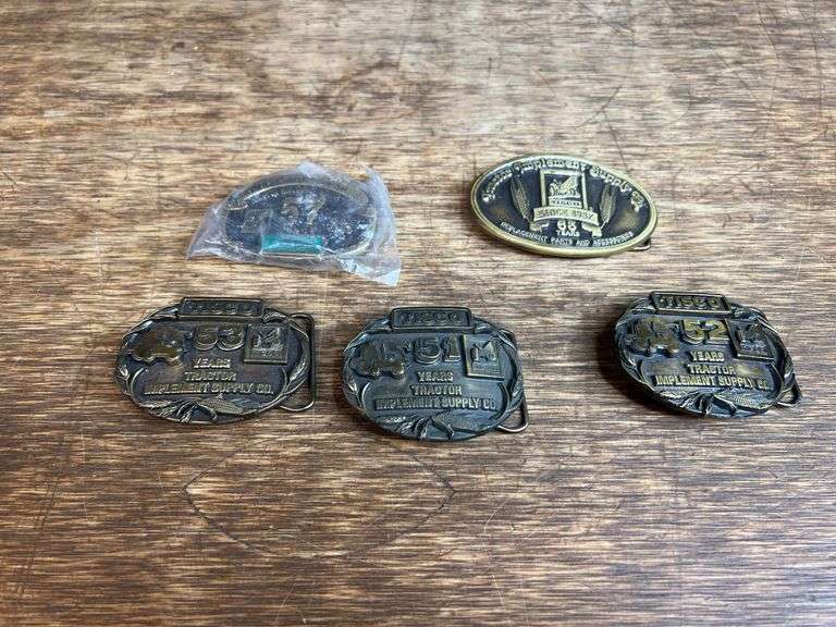 (5) TISCO Belt Buckles