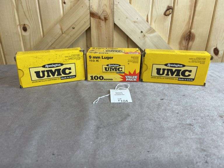 3 Boxes Remington UMC 115 Gr. MC  9mm image