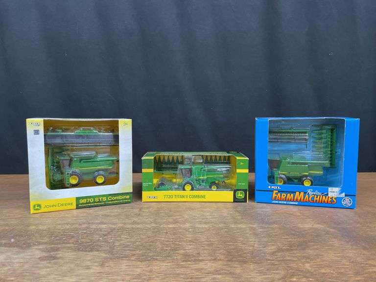 (3) 1/64 John Deere Combines NIB Ertl image