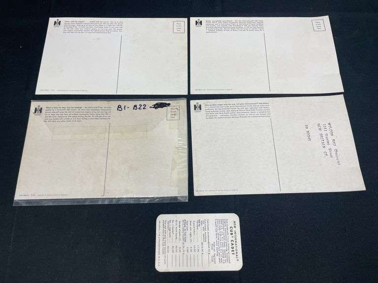 (5) IH Postcards + Cub Cadet Card