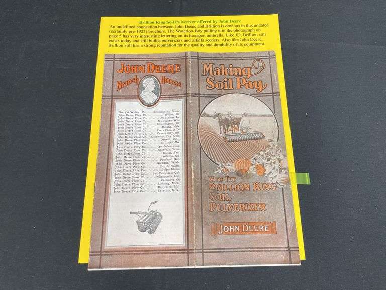John Deere Brillion Soil Pulverizer Sales Literature image
