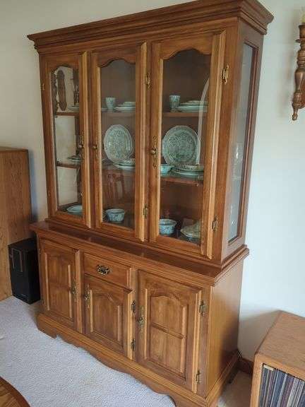Lighted China Cabinet/Hutch - 77" x 52" x 18"
