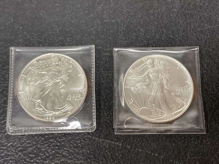 (2) 1992 & 1994 $1 American Silver Eagle