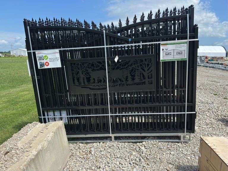 Metal Farm Driveway Gate 7 X 20 Ft 2 Pieces image