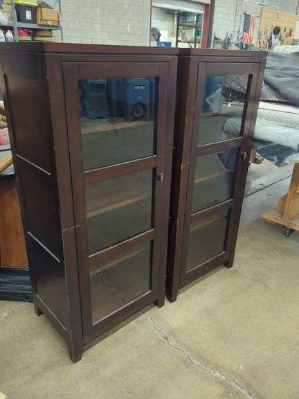 (2) Cabinets - Brown