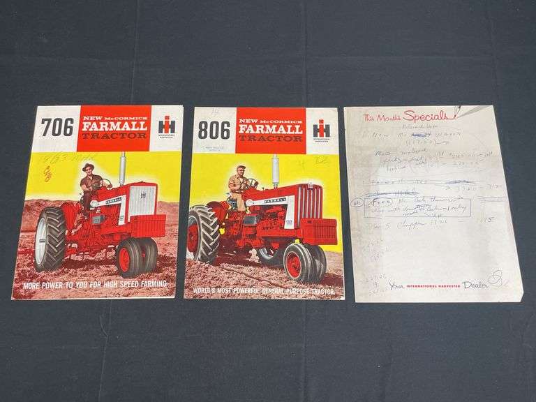 (3) Farmall 706 + 806 Sales Literature image