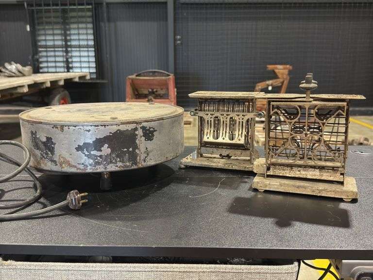 Two Antique Toasters with a Spin Table image