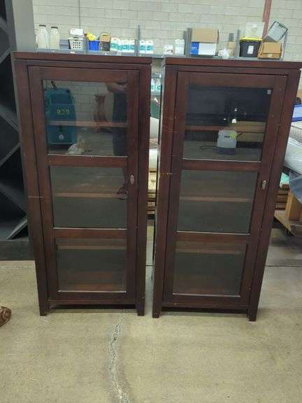 (2) Cabinets - Brown